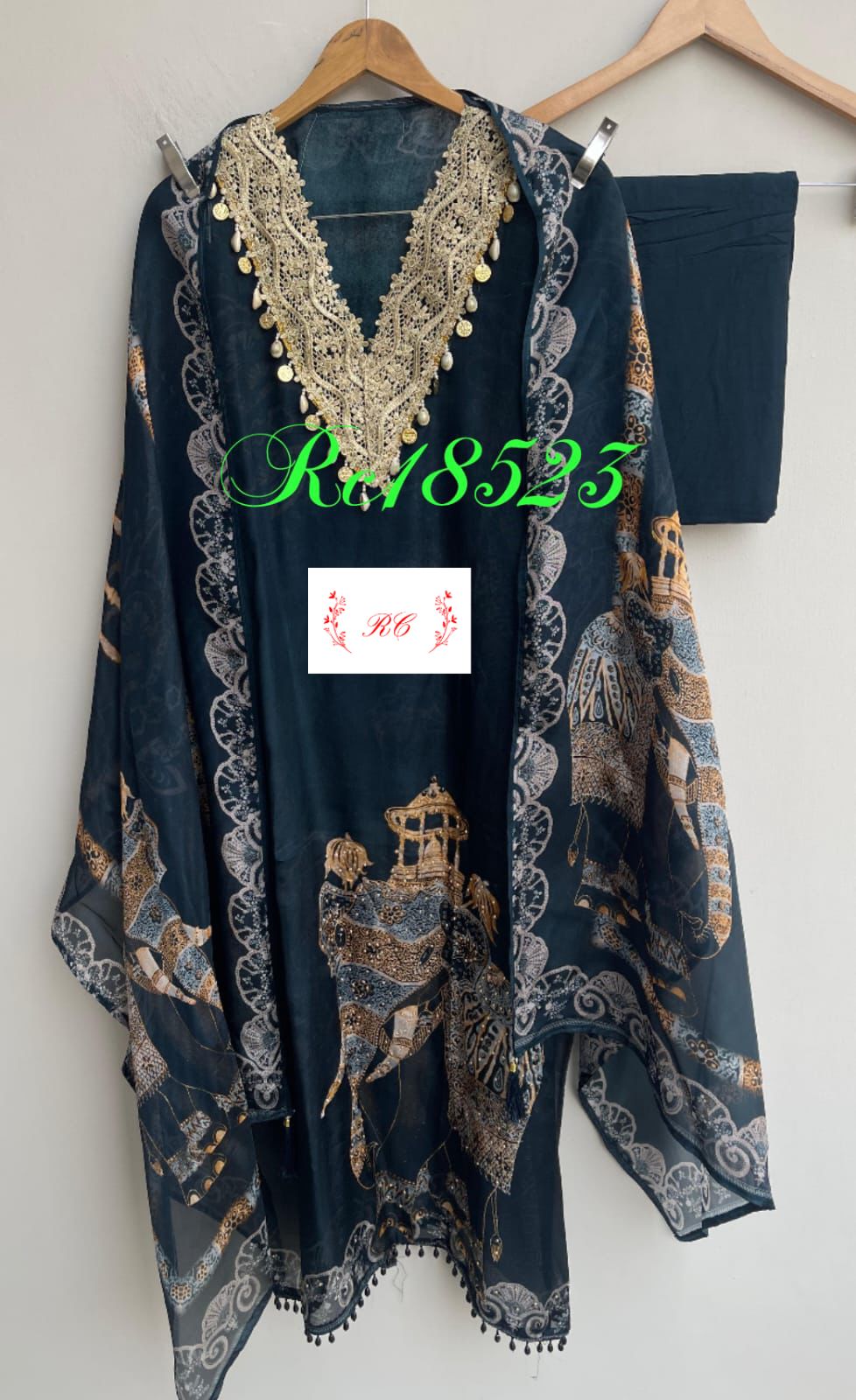 Organza Printed Unstitched Ladies Suit RC-18523 – view 3