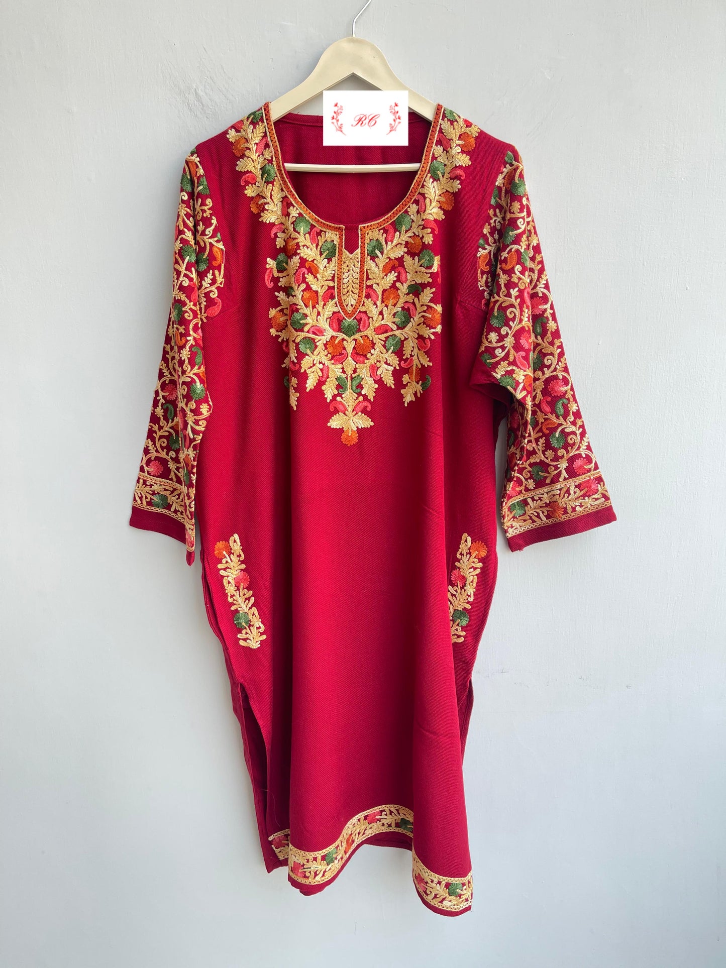 Kashmiri pheron readymade winter ladies coord set Rc18154