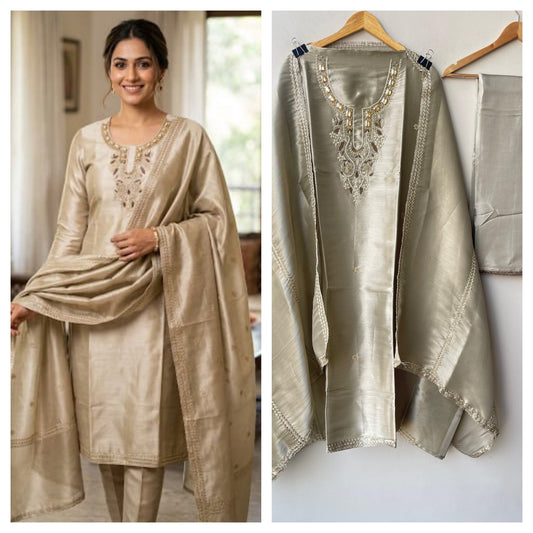 Shimmer giraffe silk ladies unstitched suit Rc19346 (a)