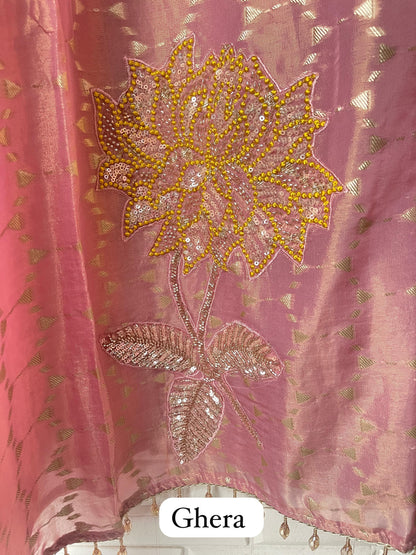 Banarasi shimmer silk unstitched ladies suit Rc17761 (b)