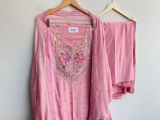 Banarasi mul chanderi ladies unstitched suit Rc18501