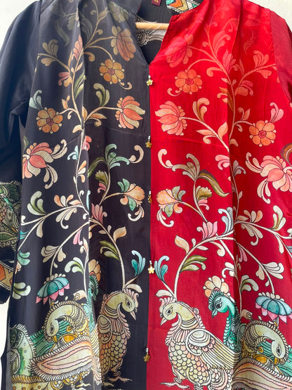 Satin crepe stitched ladies coord shirt Rc19165 (c)