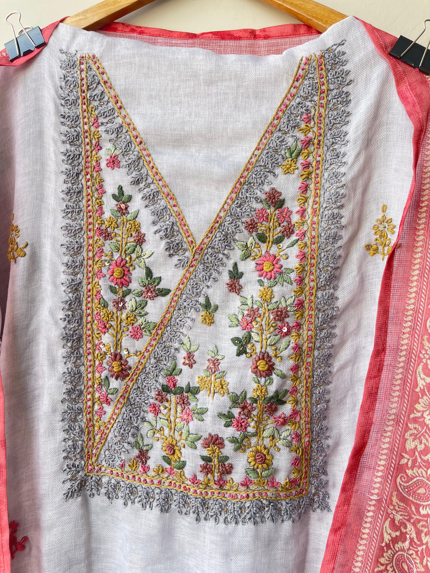 Soft Self Linen Printed Ladies Unstitched Suit RC18855 – view 6
