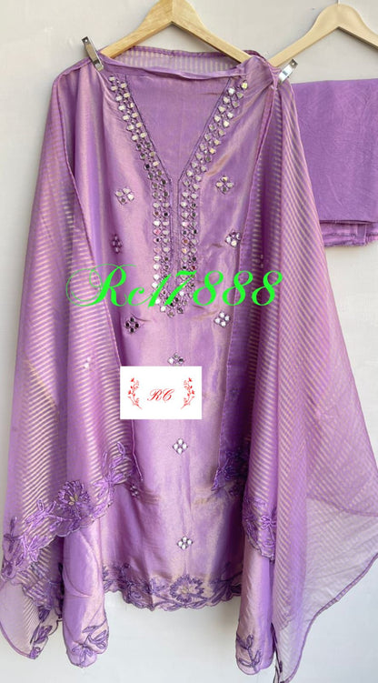 Shimmer silk unstitched ladies suit Rc17888 (a)
