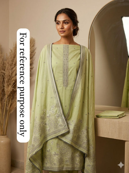 Pure linen jaamdhani weaved unstitched ladies suit Rc18508