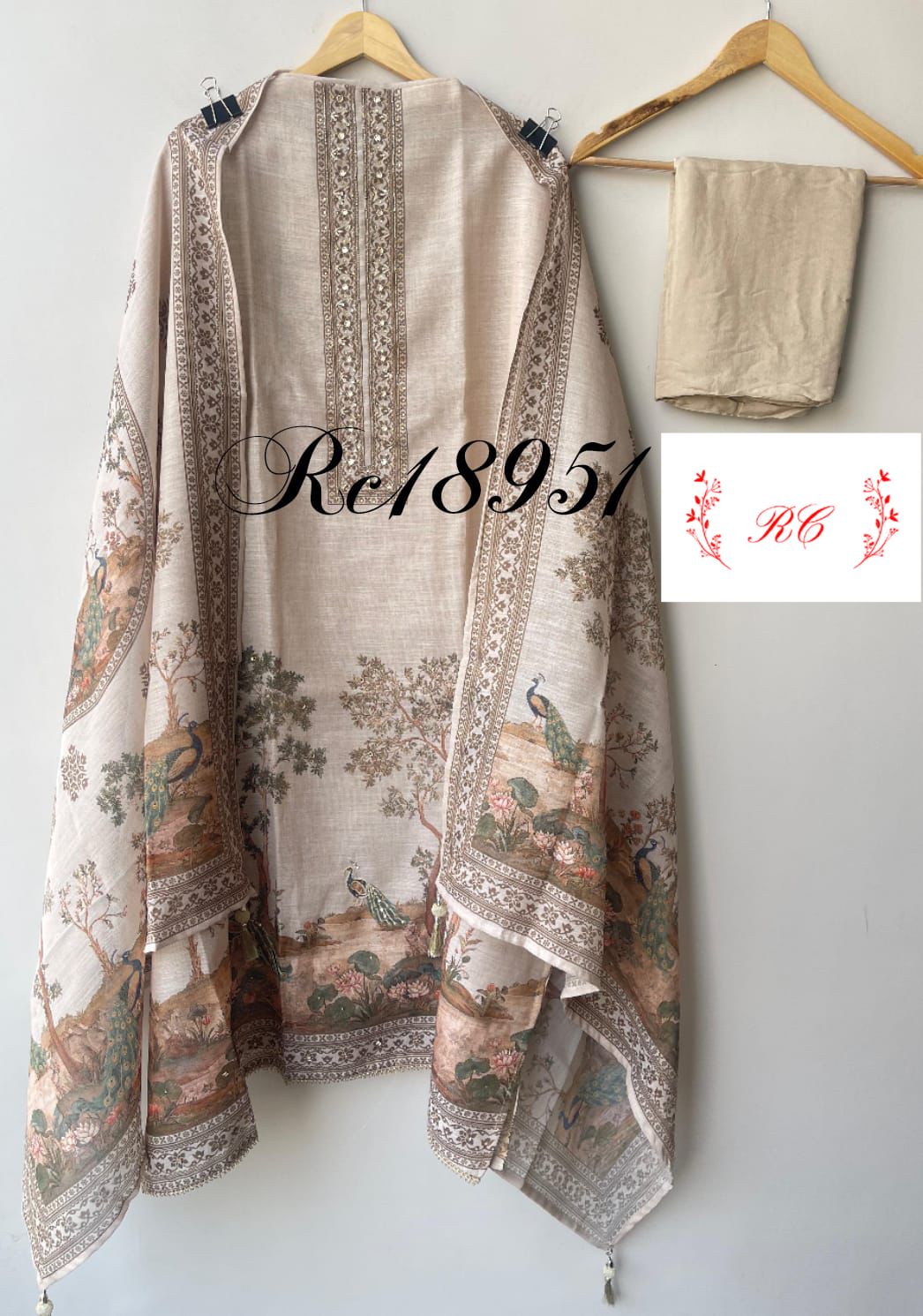 Shimmer linen printed ladies unstitched suit Rc18951