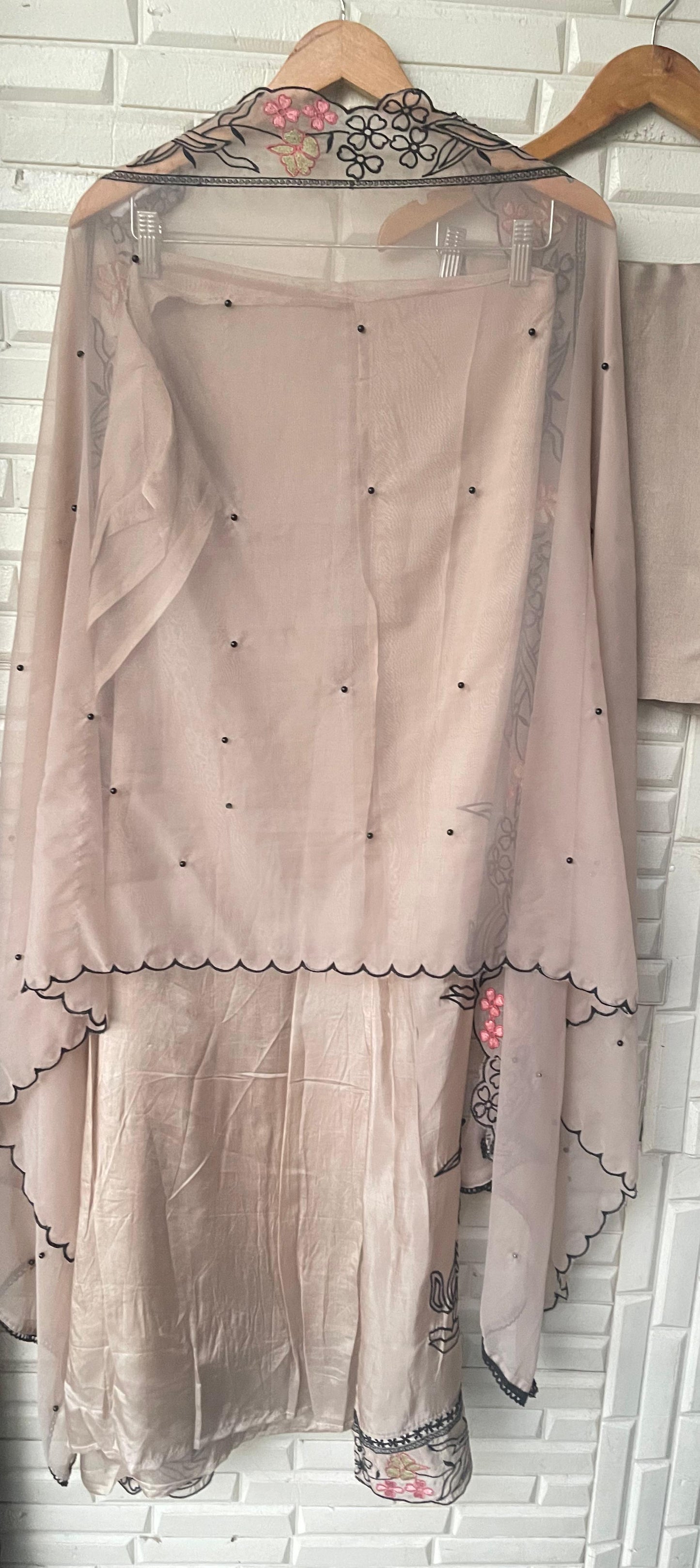 Glass organza unstitched ladies suit Rc17769