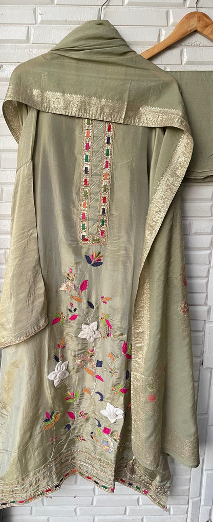 Shimmer silk unstitched ladies suit Rc17716 (b)