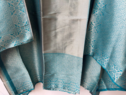 Shimmer Giraffe Silk woven unstitched suit set
