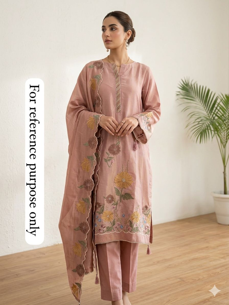 Soft shimmer silk unstitched ladies suit Rc18927