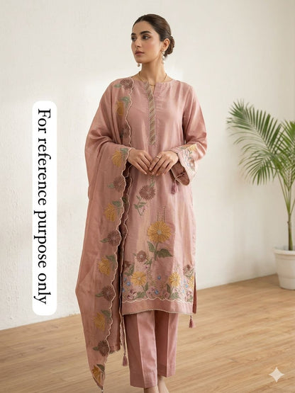 Soft shimmer silk unstitched ladies suit Rc18927
