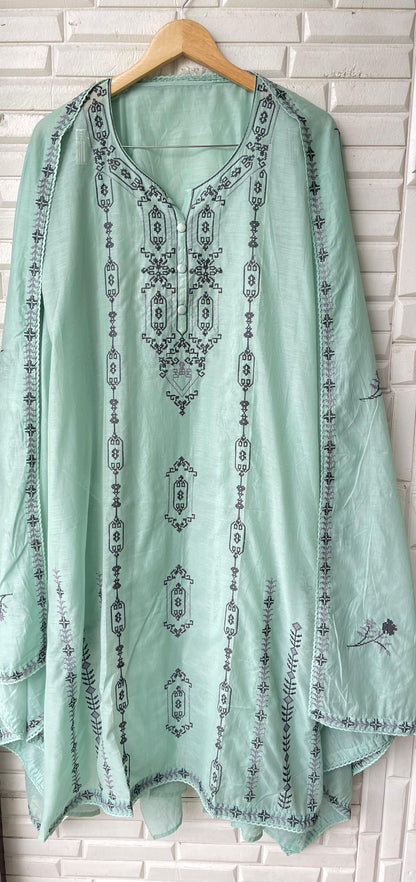 Mul chanderi unstitched ladies suit Rc17451