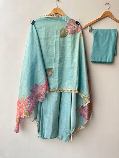 Shimmer silk unstitched ladies suit Rc19145