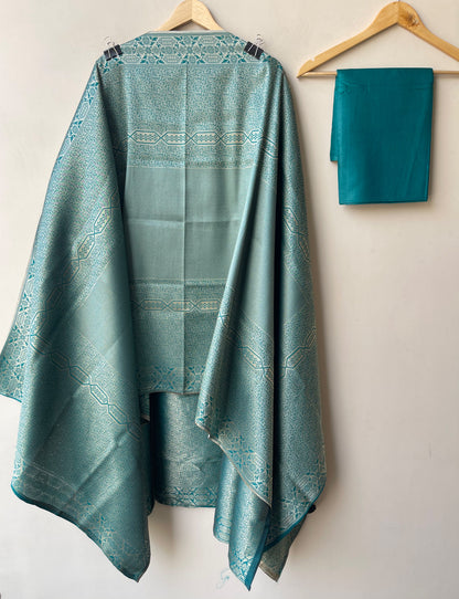 Shimmer Giraffe Silk woven unstitched suit set