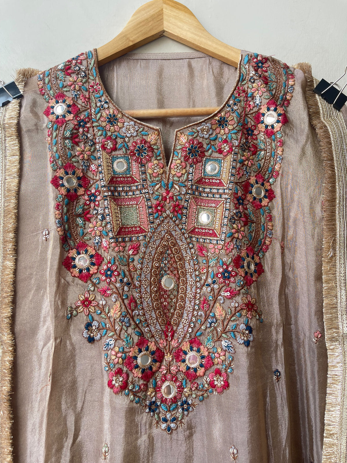 Premium Shimmer Silk Unstitched Designer Suit Set