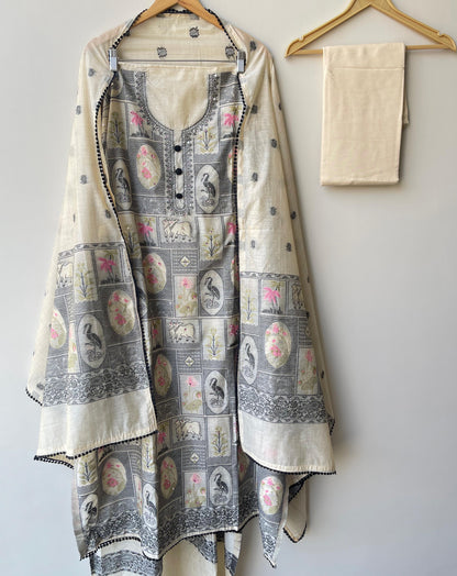 Mul Chanderi Unstitched Ladies Suit RC-18679 – view 9