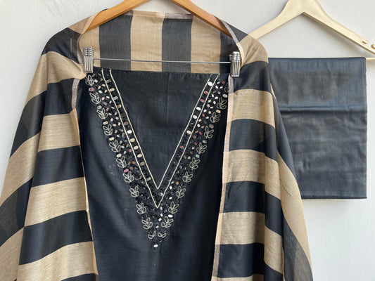 Chanderi silk unstitched ladies suit Rc17837 (c)