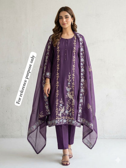Mul Chanderi Unstitched Ladies Suit RC-18583 (b) – view 2