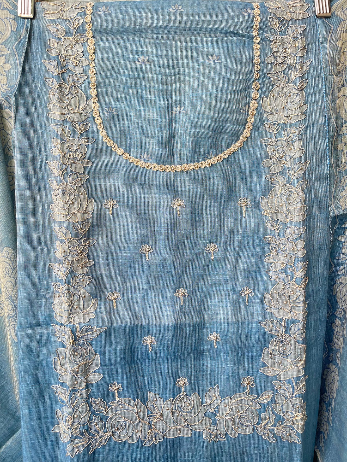 Shimmer self linen printed unstitched ladies suit Rc19290