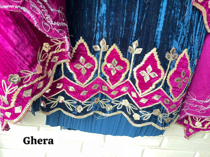 Micra crushed velvet unstitched ladies suit Rc18239