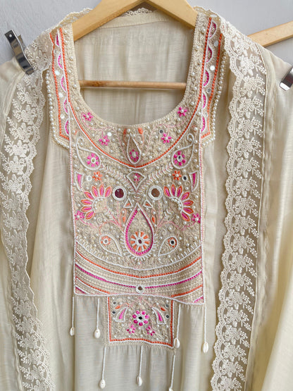 Mul Chanderi Unstitched Ladies Suit RC-18554 – view 4
