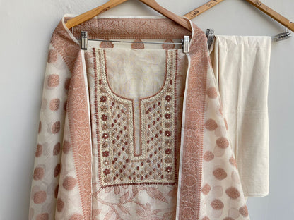 Fine kora printed unstitched ladies suit Rc18495