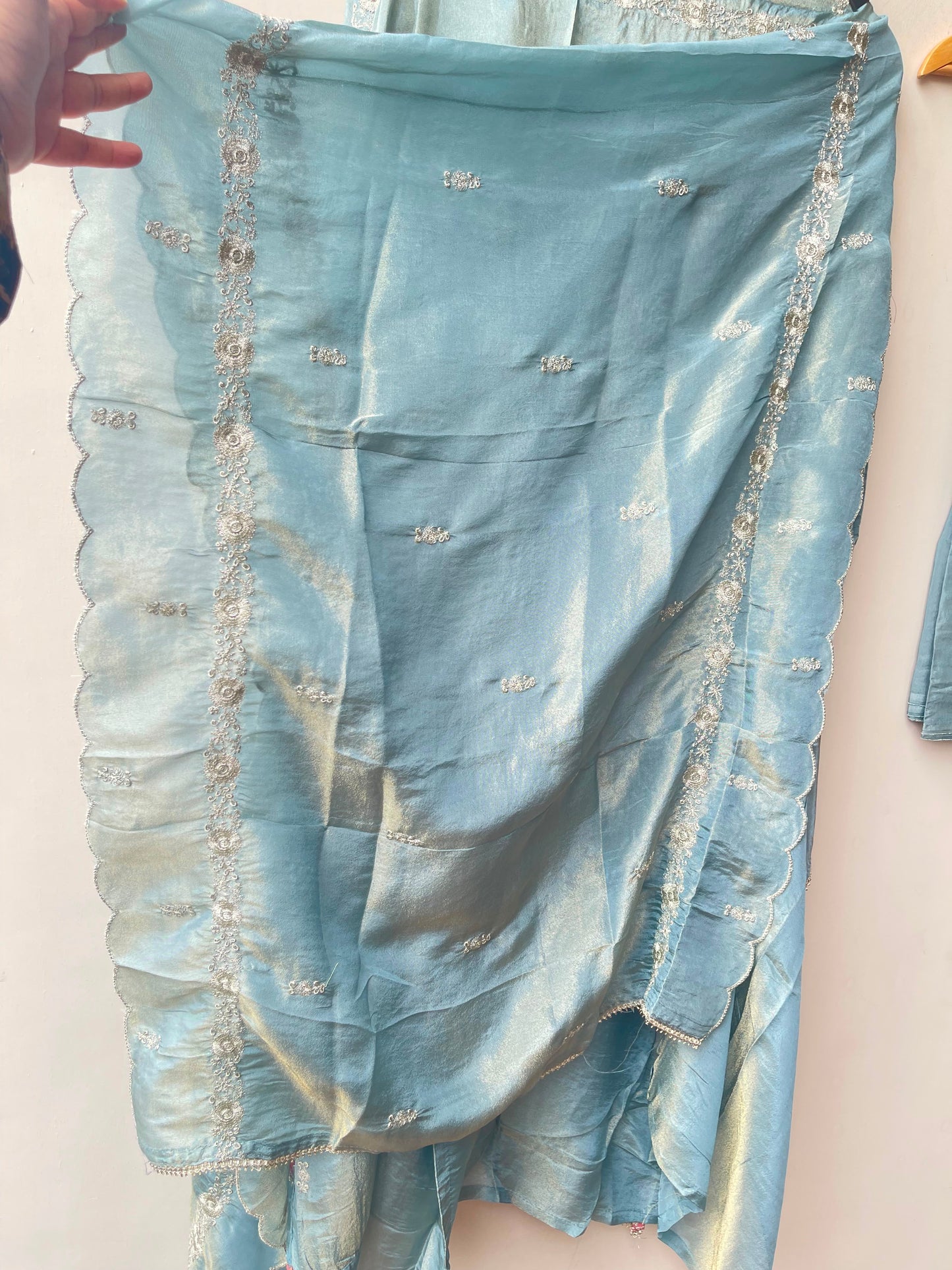 Banarasi shimmer silk ladies unstitched suit Rc19123