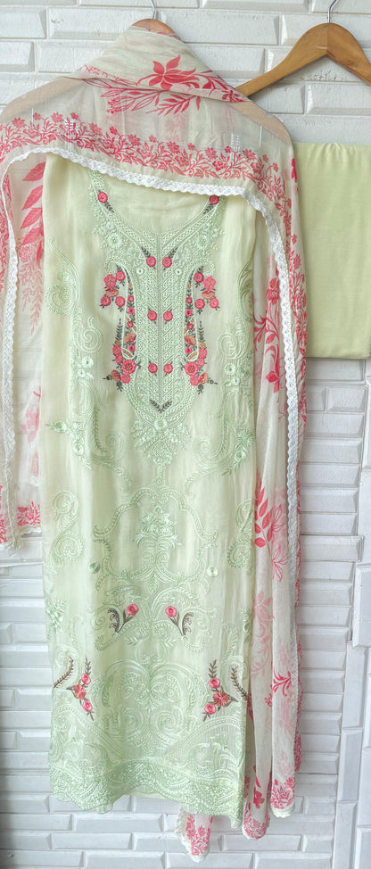 Organza unstitched ladies suit Rc17778 (c)