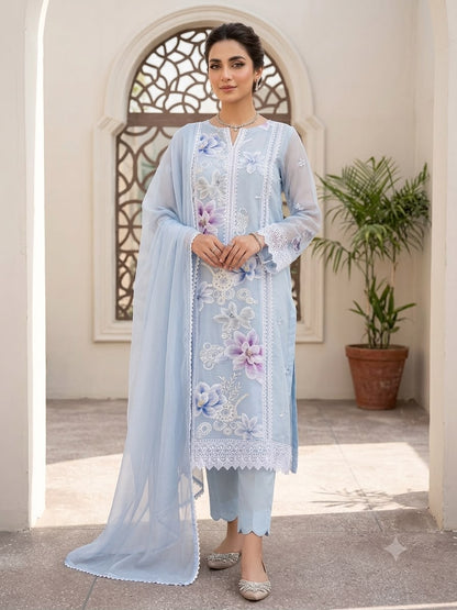 Organza unstitched ladies suit Rc19000 (a)