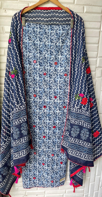 Cotton unstitched ladies suit Rc17383