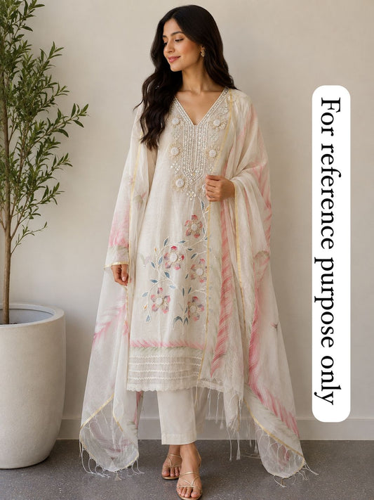 Jute fabric unstitched ladies suit Rc18832