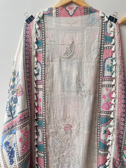 Mul chanderi printed ladies unstitched suit Rc19150 (b)