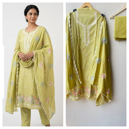 Mul chanderi unstitched ladies suit Rc18936 (a)