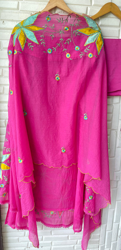 Mul chanderi unstitched ladies suit Rc17377 (a)