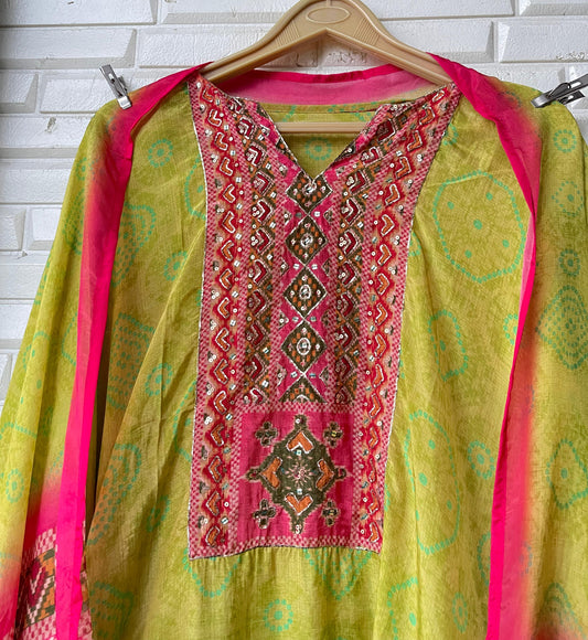 Bhandani paper silk unstitched ladies suit Rc17633