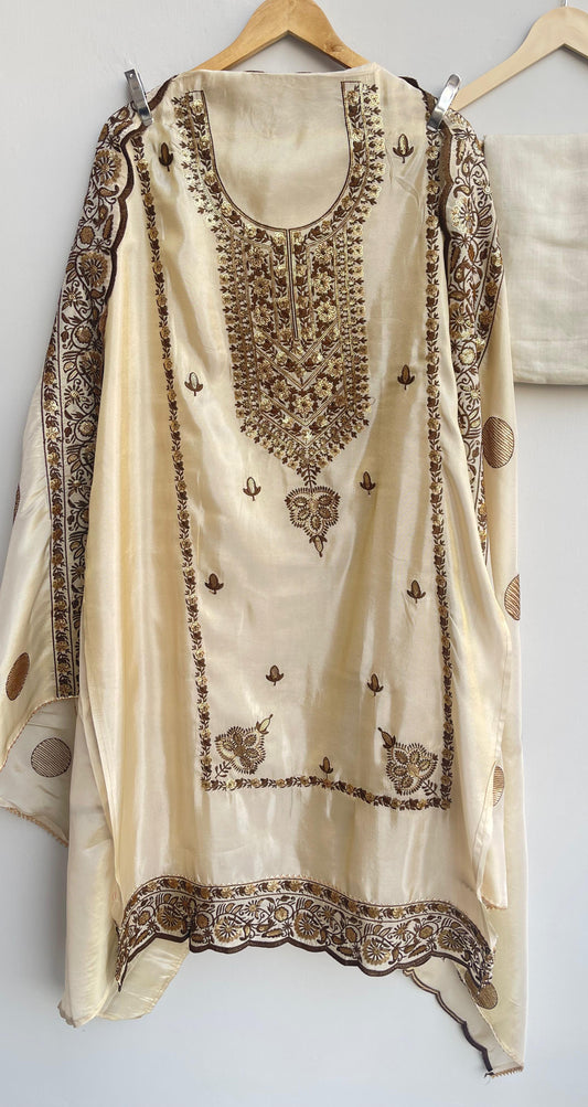 Shimmer silk unstitched ladies suit Rc17915