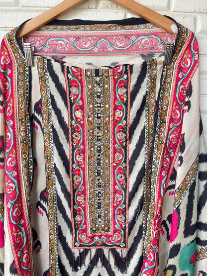 Ikkat Printed Muslin Unstitched Ladies Suit RC-18401 – view 2