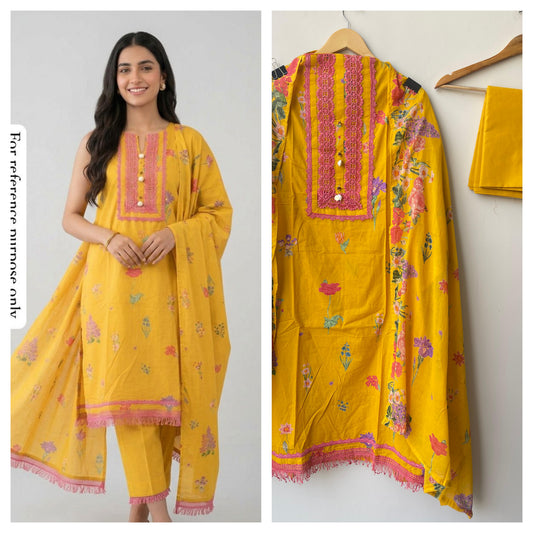 Cotton Printed Unstitched Ladies Suit RC-18893