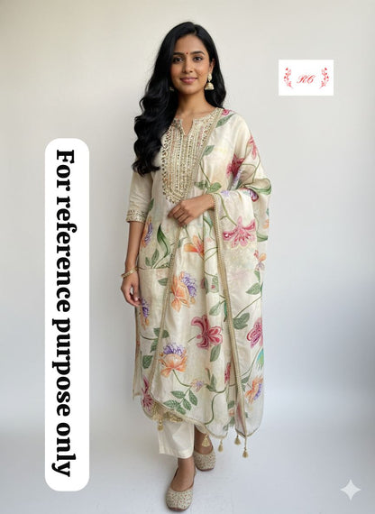 Satin Crepe Unstitched Ladies Suit RC-18118 – view 8