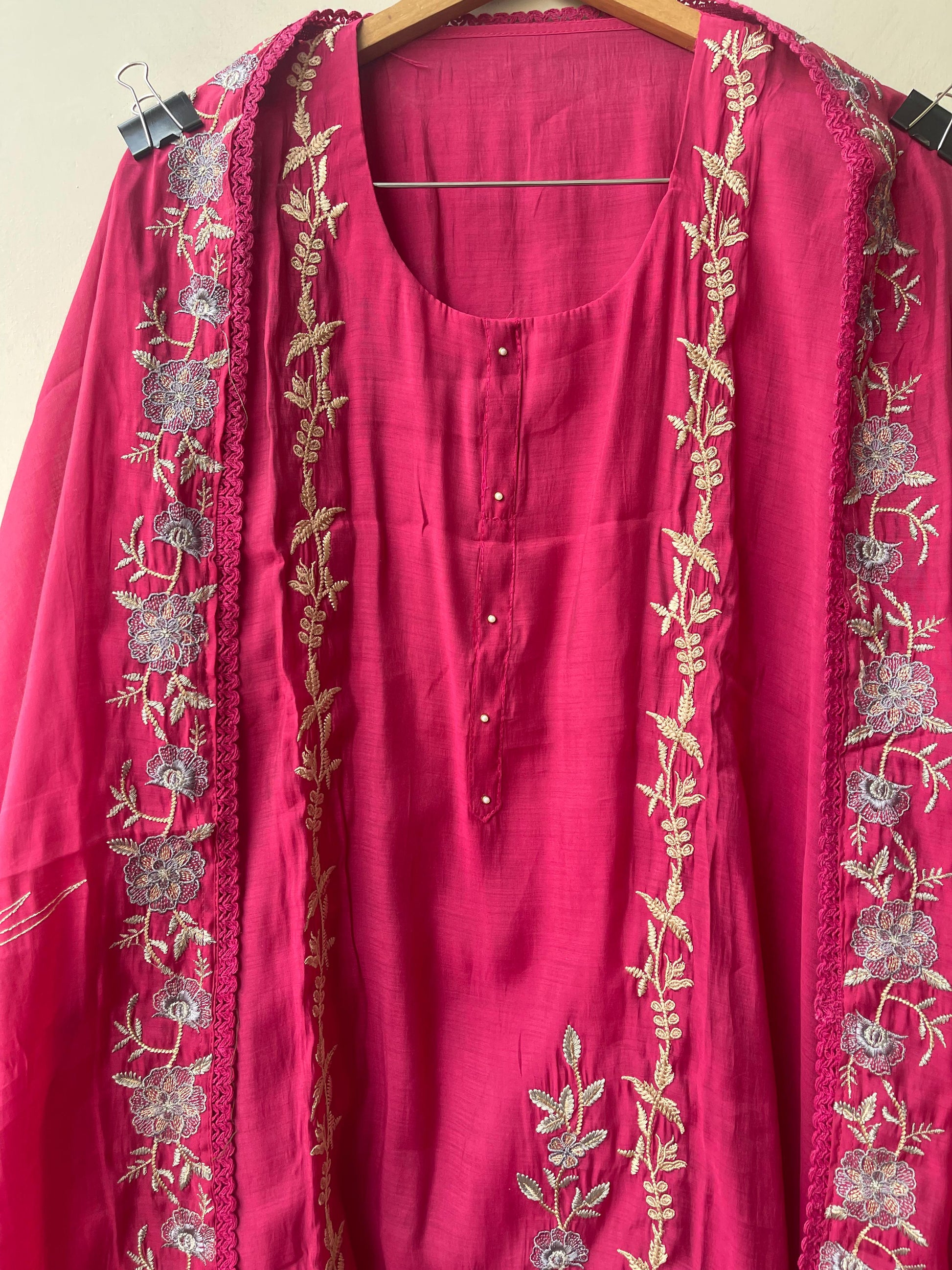 Mul Chanderi Unstitched Ladies Suit - RC18874 – view 7