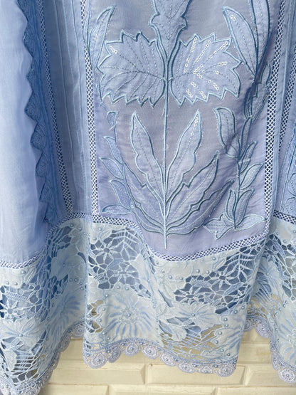 Organza unstitched ladies suit Rc17280