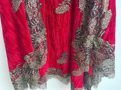 Micra crushed velvet unstitched ladies suit Rc18275