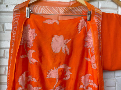 Organza silk unstitched ladies suit Rc17508