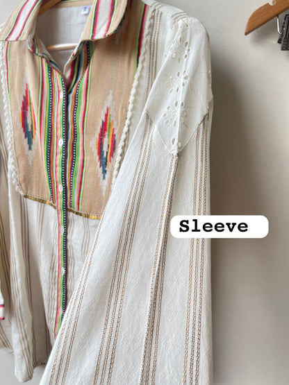 Self linen printed ladies stitched coord set Rc19155