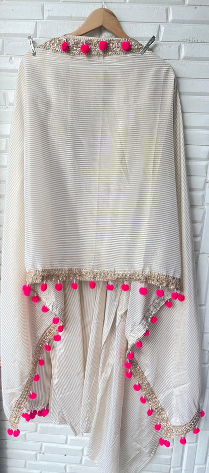 Banarasi shimmer silk unstitched ladies suit Rc17638