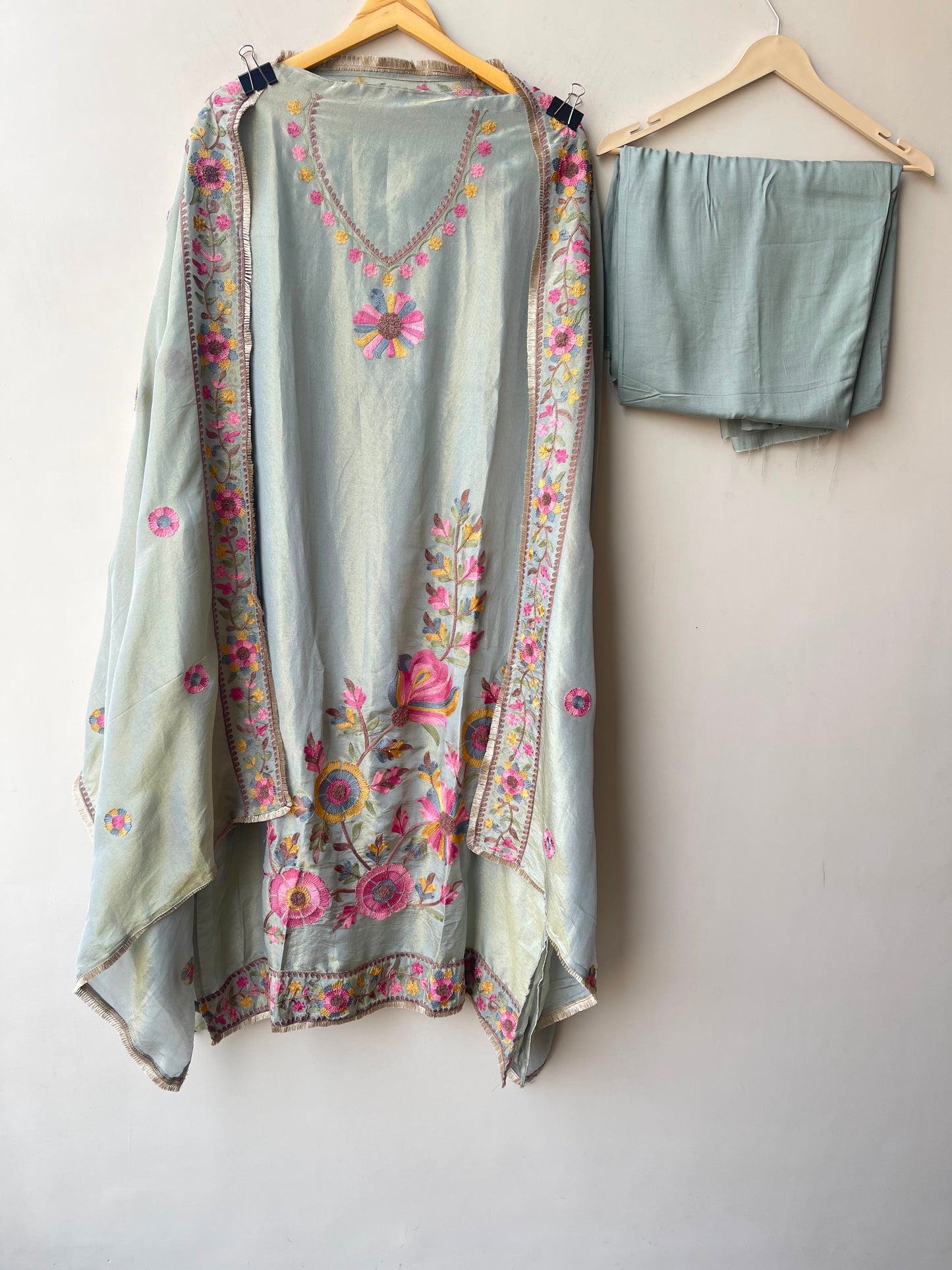 Shimmer silk unstitched ladies suit Rc19069