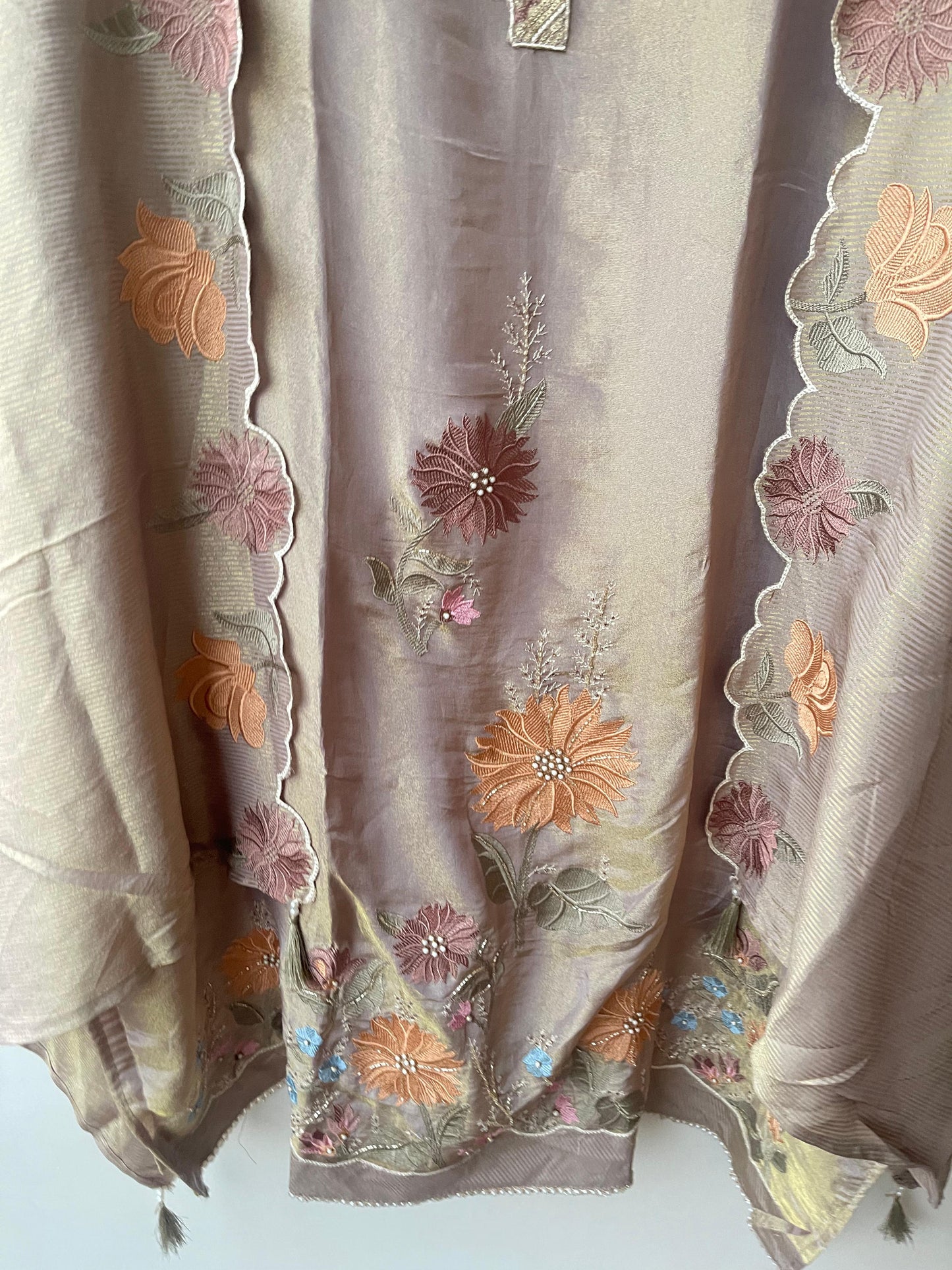 Soft shimmer silk unstitched ladies suit Rc18913