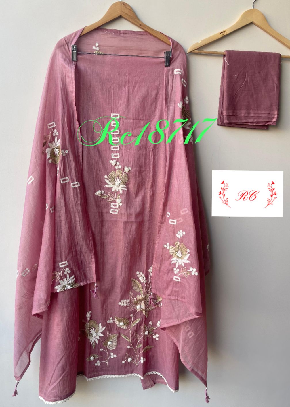 Mul Chanderi Unstitched Ladies Suit RC-18717 (a) – view 2