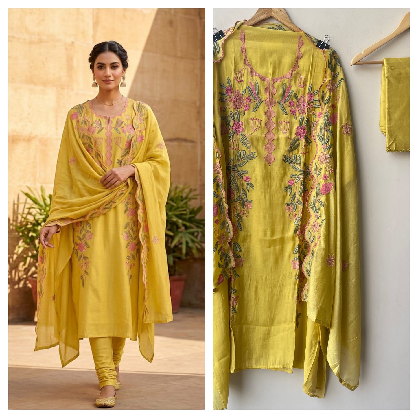 Mul chanderi unstitched ladies suit Rc19308 (b)