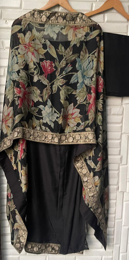 Muslin silk unstitched ladies suit Rc17471